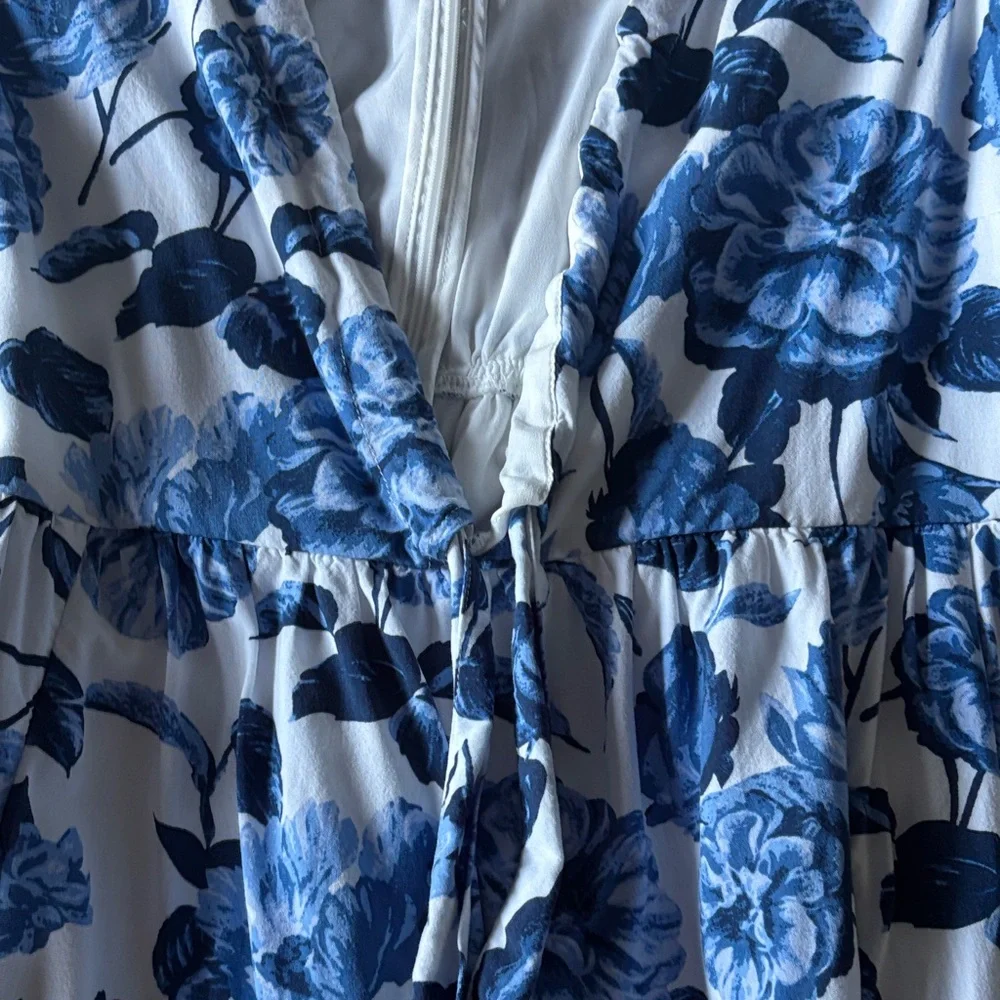 Abercrombie & Fitch Blue Floral Dress - Picture 3 of 3